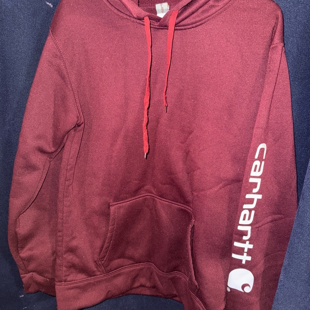 Carhartt Maroon Hoodie with Logo